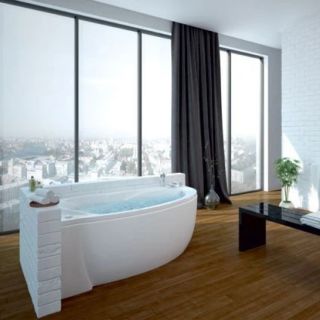 Акриловая ванна Aquatek Бетта BET170-0000084 170х97 см правая с фронтальным экраном вклеенный цельносварной металлический каркас